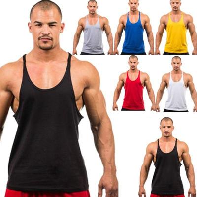 Herren Sommer Gym Singlet Tank Top Stringer Bodybuilding Muskel Fitness Weste
