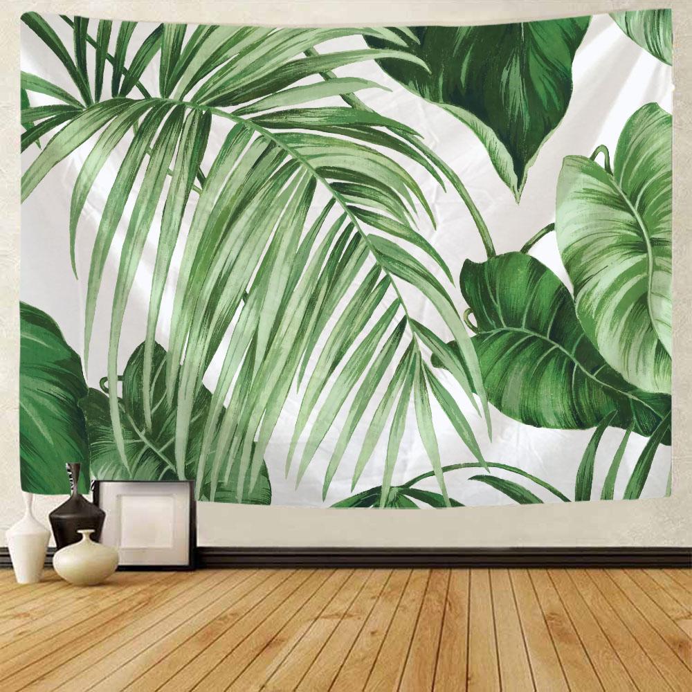 Bohemian Tropical Plant Flamingo Tapestry Wall Hanging Aesthetic Art Decor Blanket Home Background Bed Sheet Fabric