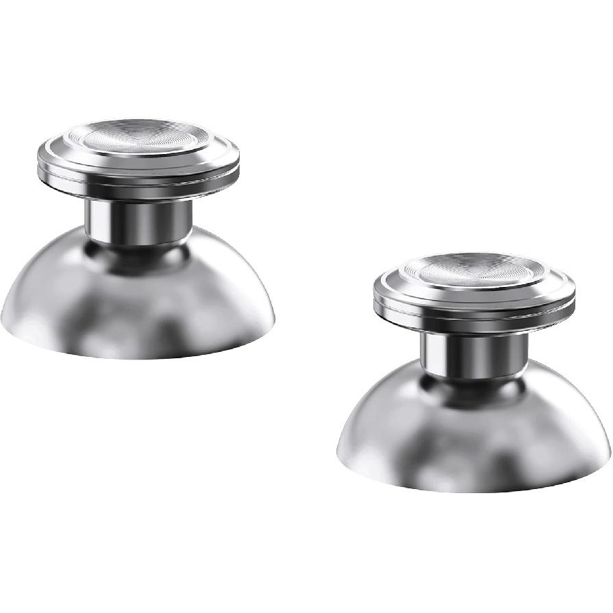 eXtremeRate Custom Silver Metal Thumbsticks for PS5 Controller, Replacement Aluminum Analog Stick Joystick for PS4 Controller - Controller NOT