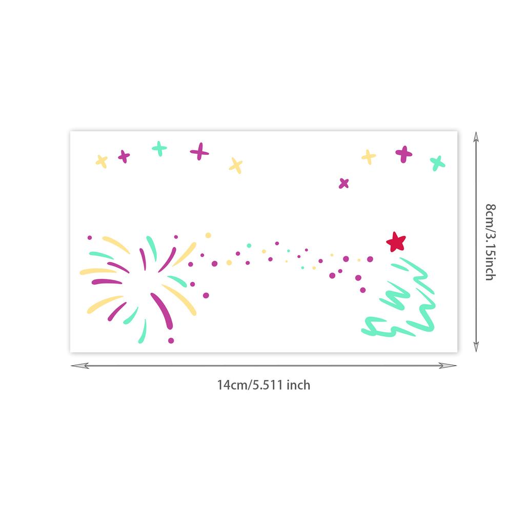 Girls And Children Cute Face Makeup Creative Face Sticker Rich Fireworks Makeup Sticker Tattoo Sticker