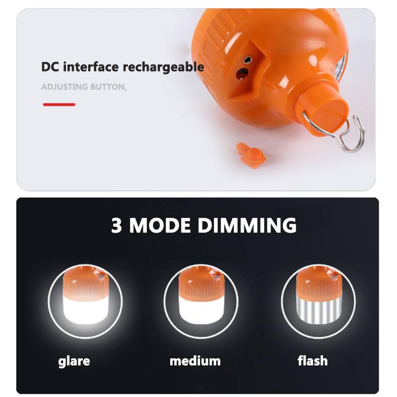 6500K Supersterkt LED Campinglys Oppladbar LED Lommelykt Utendørs Bærbar Lanterne med 3 Lysmoduser