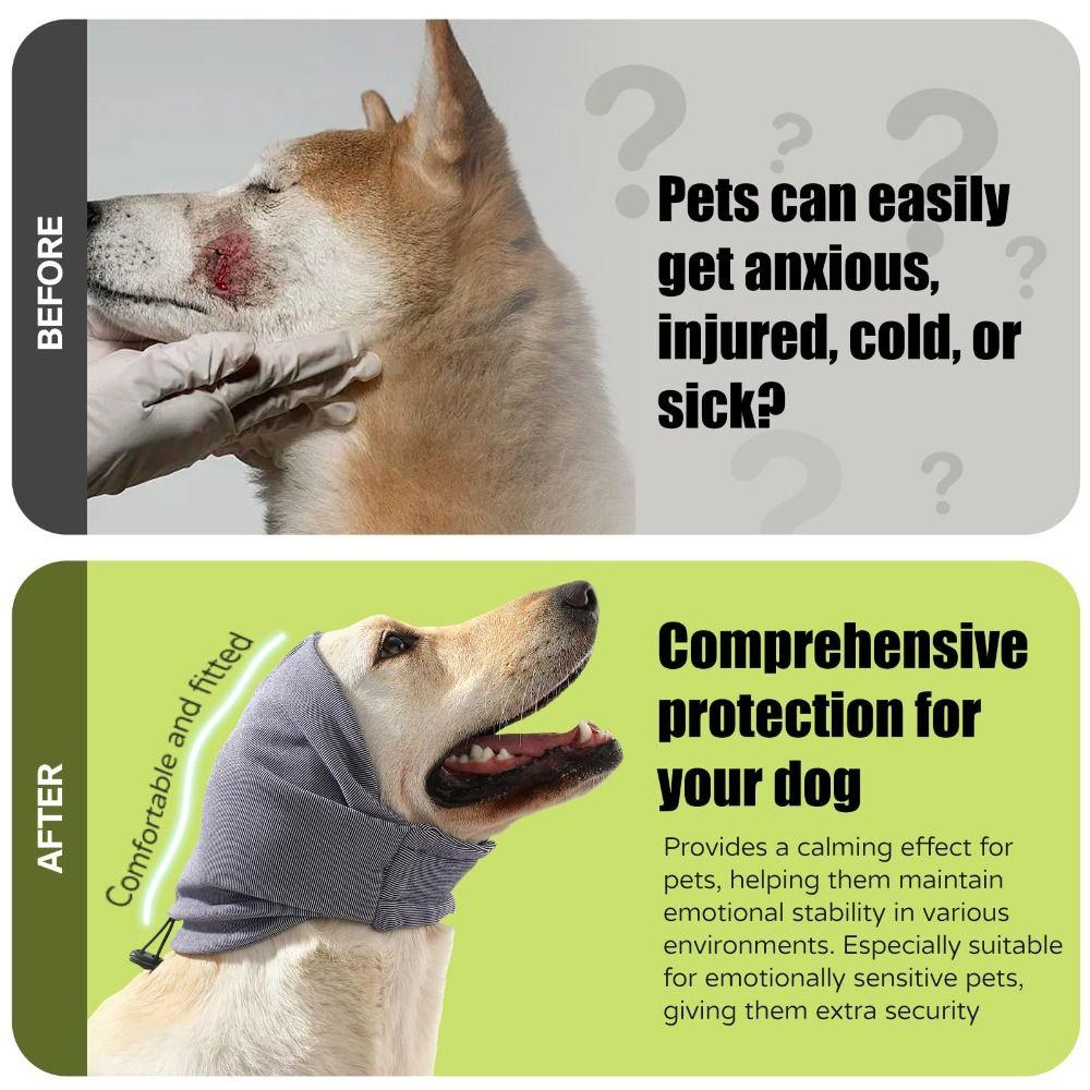 Gehörschutz Beruhigende Ohrabdeckungen Winddichtes Wickeldesign Ohrabdeckungs-Hut Universelle Angstlinderung Hund Lärmreduzierende Kapuzenpullover