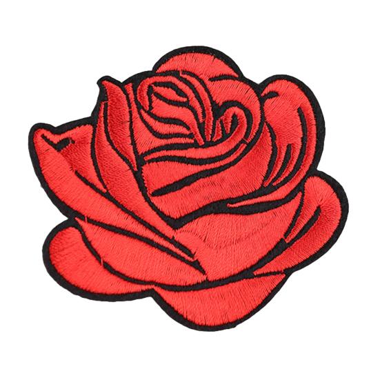 Lachepper Rose Badge Iron On Patch Decoration Flower Bag Hat Applique Clothing Accessory Accessories