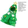 Christmas Pet Outfit Red/Green Pet Cloak with Star And Pom Poms Puppy