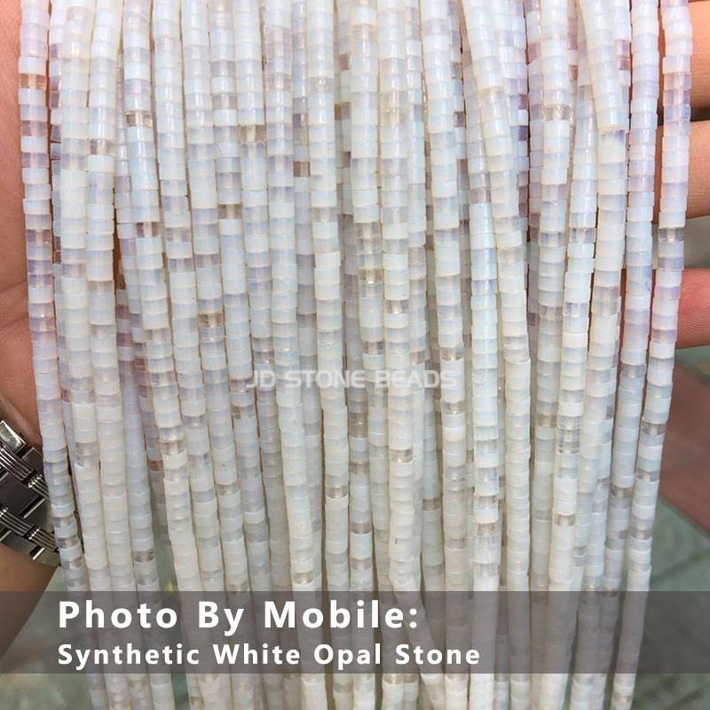4x2mm Natural Pink Opal Turquoise Jasper Rondelle Beads Cylinder Flat Loose Spacer Bead For Jewelry Making Diy Bracelet Necklace