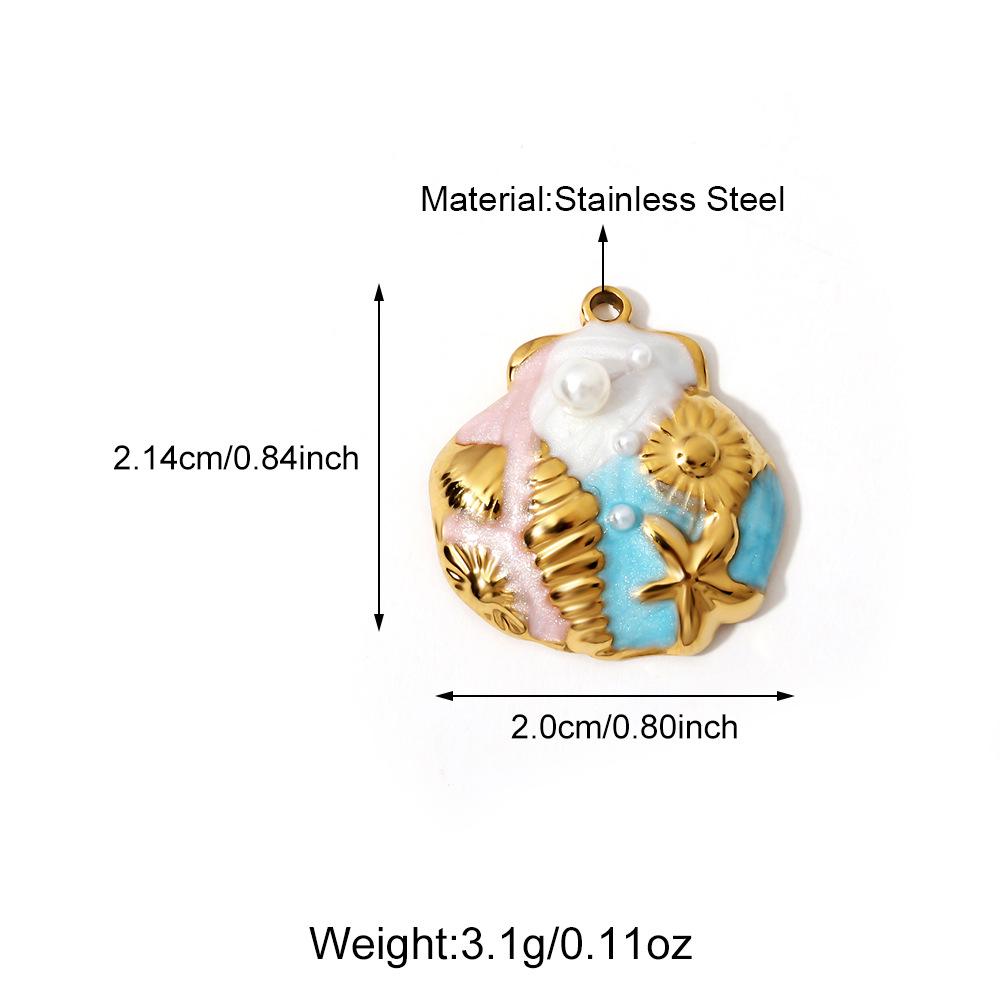 European & American DIY Pendant: Stainless Steel Butterfly, Flower, Starfish with 18K Gold Electroplating