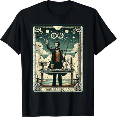 The Magician Tarot Card Vintage Distressed Graphic T-Shirt