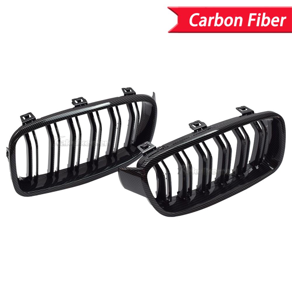 For Bmw F30 F31 3 Series 318i 320i 330i 320d Carbon Fiber/Black Grill Facelift Racing Grille Kidney Front Bumper Grill 2012-2018