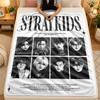 Flannel BlanketStray Kids Warm Soft Throw Blanket for Indoor Sofa Bed Living Room Use