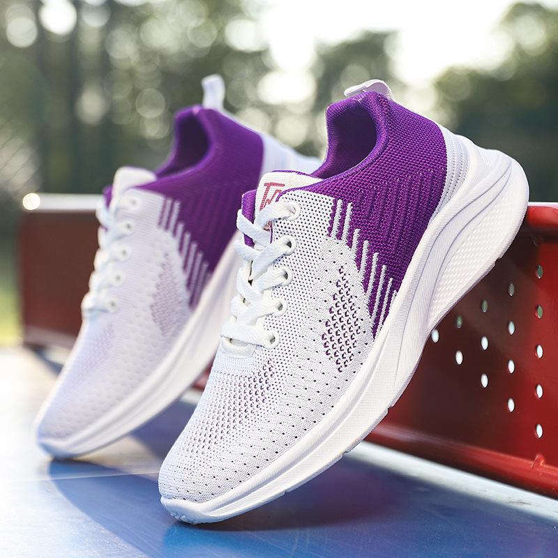 

Spring new women s sports shoes fashion fly-woven mesh casual shoes running soft sole simple women s shoes 35