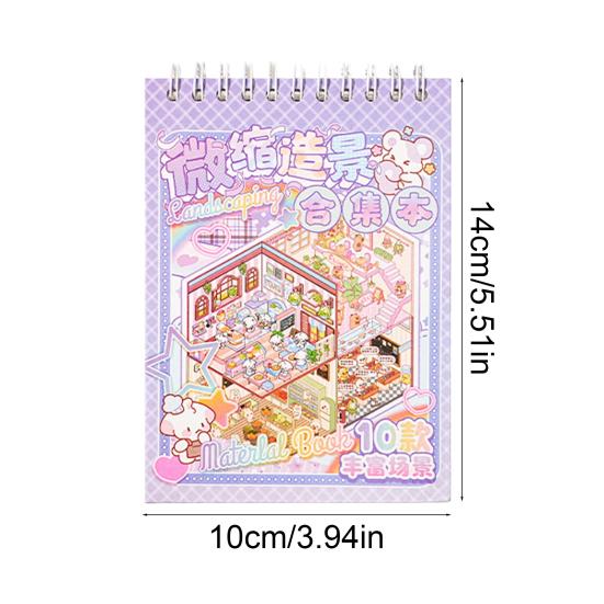 Yousheng 3D Scene Sticker Book Set for Kids Adults DIY Mini House Stickers Kit Reusable Kawaii Stickers for Home School Office