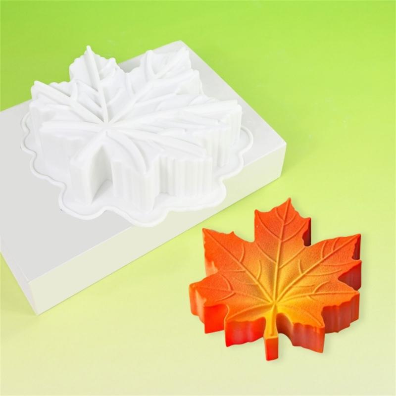6Inch Silicones Cake Molds With Detailed Maple Leaf Pattern Nontoxic Cookie Chocolate Mould For Perfect Dessert Shape