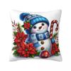 Christmas Snowman Pillow Case Cushion Cover Square Graphic Pillow Cover Kawaii Pillowcases For Sofa Home Decorative