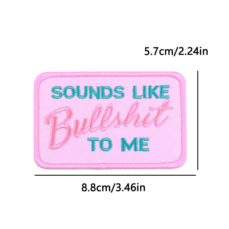 Hats Jeans Sew /Ironing Patch Square Cartoon Letter /Slogan Embroidered Diy Iron On Patches For Clothing Backpack Jackets Badges 