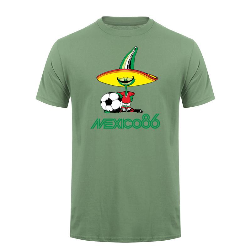 Mexico 86 Pique Print TShirt Funny Unisex Graphic Fashion Summer Cotton Short Sleeve T Shirts Tops LH422