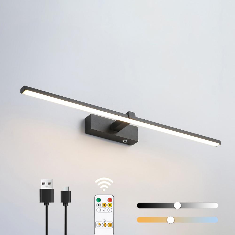 Modern LED Mirror Front Light USB Rechargeable Wiring Free For Bedroom Cloakroom Bathroom Mirror Restroom Indoor Lighting
