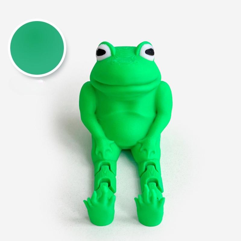 3D printed seated frog, simulated frog, animal model, children's decompression toy, fun and funny, creative model, ornament