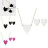 Trendy Minimalist Women's Jewelry Set With Heart Shaped Pendant And Earrings