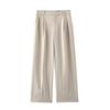 TAOP&ZA Women's Spring/Summer Double-Breasted Suit Jacket with Wide-Leg Pants - Commuting Style 