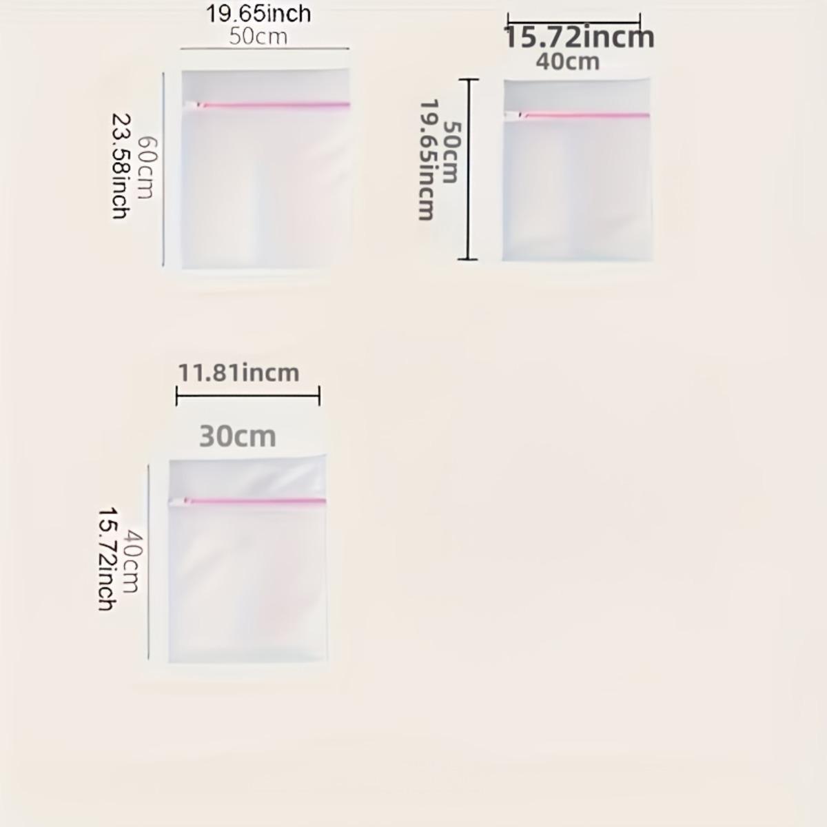 Durable Mesh Laundry Bag 3-Piece Set with Zipper Exquisite Clothing Underwear Knitwear Suitable for Washing Machine Special Laundry Bag Coarse mesh 3 piece set