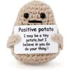 Lustige Häkel-Kaffee-Puppe zur emotionalen Unterstützung mit Karte Desktop-Ornament Handgefertigt Gestrickte Kaffee-Puppen Weihnachtsgeschenke Heimdeko