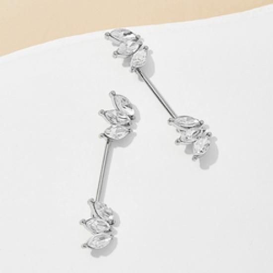 

Модные кольца для сосков со штангой, ювелирные изделия для пирсинга, в форме сердца, промышленные кольца для сосков со штангой из нержавеющей стали с