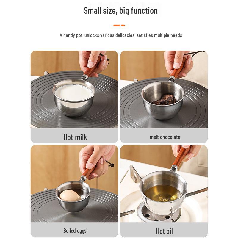 304 Stainless Steel Anti-Splash Oil Pot - Mini Kitchen Oil Pouring Pot for Hot Oils