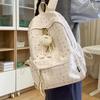 Schoolbag Backpack Schoolbag Niche Cute Fresh High Value Plaid Literature and Art Junior High School Students Large Capacity Casual Backpack