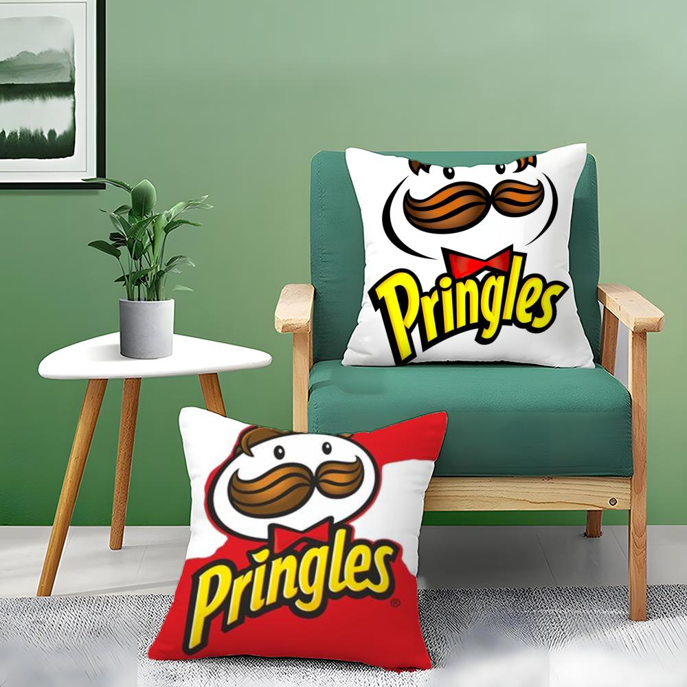 Classic Personality P-Pringles Pillow Case Pattern Printed Pillowcase For Living Room Sofa Cushion Cover & Bedroom Decor