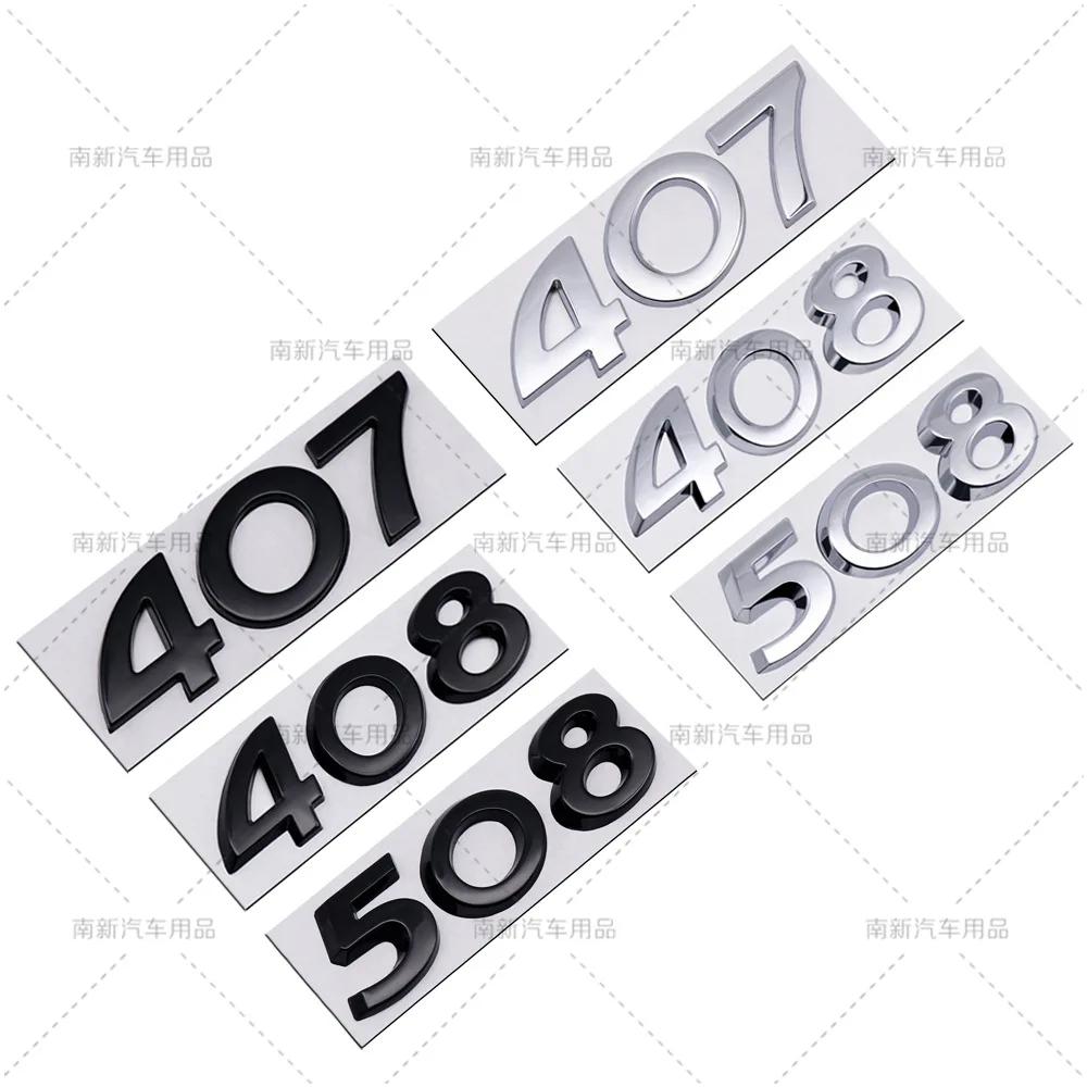 3D Car Sticker Rear Trunk Badge For Peugeot 206 207 301 307 308 408 508 2008 YTWY3 3008 4008 5008 Letters Replace Emblem Accessories