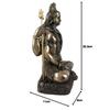 India Lord Shiva Cold Cast Bronze Statue Shiv Padmasana Sitting Idol Sculpture (8 Inches)
