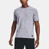 Under Armour Geometric Letter Print Breathable Running Training T-Shirt Men Tops Steel 1361643-035
