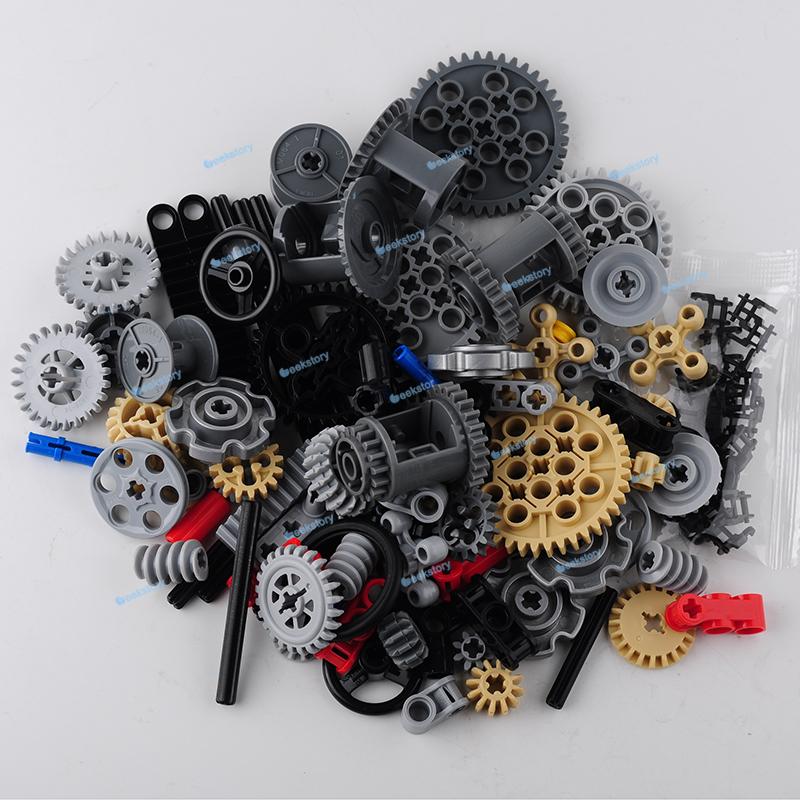 116 Teile Zahnrad-/Wellen-Set Technologie Bausteine Teile Mehrere Zahnradtypen Mischmontage 9686 DIY Spielzeug MOC Steine Zubehör