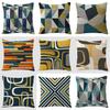 Geometric Linen Pillow Cover For Living Room Sofa Decor With Vintage Design