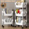Convenient Rolling Storage Rack Multilayer Storage Solution with Drawers for Organizing Living Spaces Efficiently