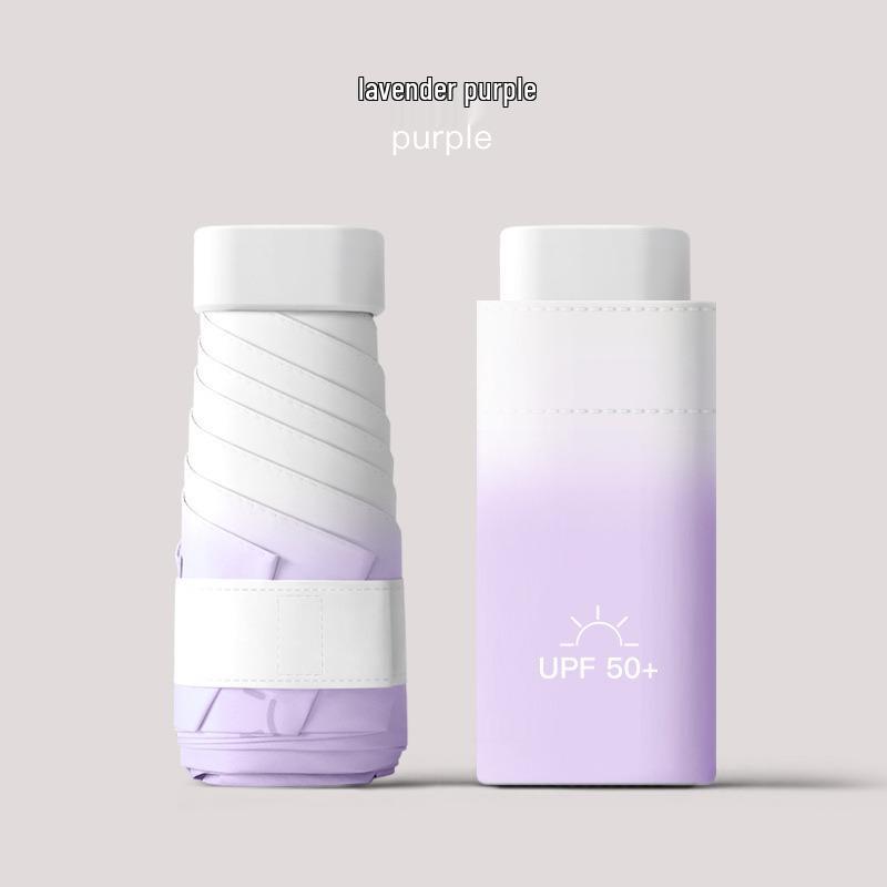 Compact Six-Fold Sun & Rain Umbrella with UV Protection for Women