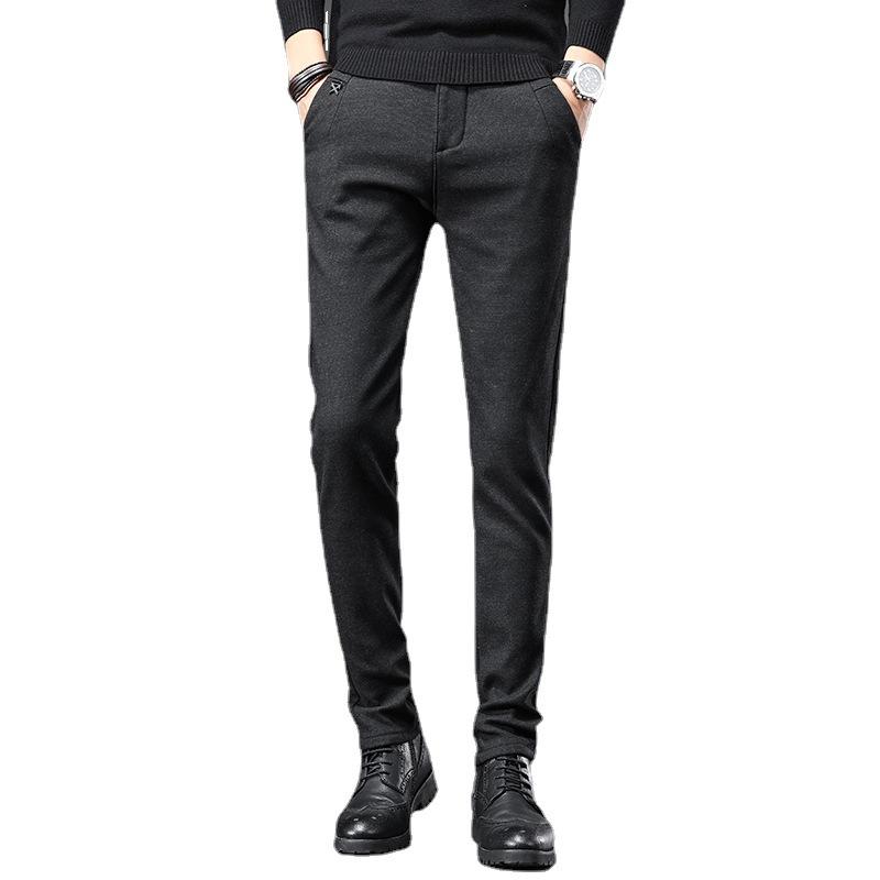 Korean Spring and Autumn New Casual Pants Men's Light Business Straight Tube Pants Men's Elastic Men's Casual Pants Autumn