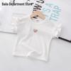 2025 New Summer Lace T-Shirt - Baby Girl Short Sleeve, Pure Cotton, Stylish Top for Small & Medium Children's Fashion