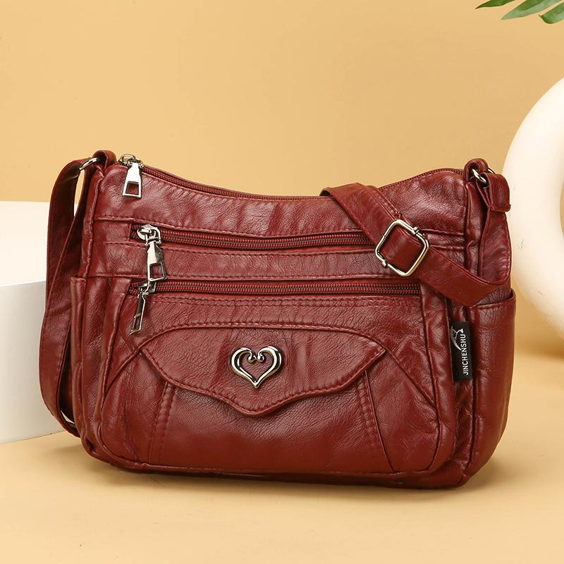 Weiche und elegante Umhängetasche modischer Ein-Schulter-Rucksack mit großem Fassungsvermögen und mehreren Taschen