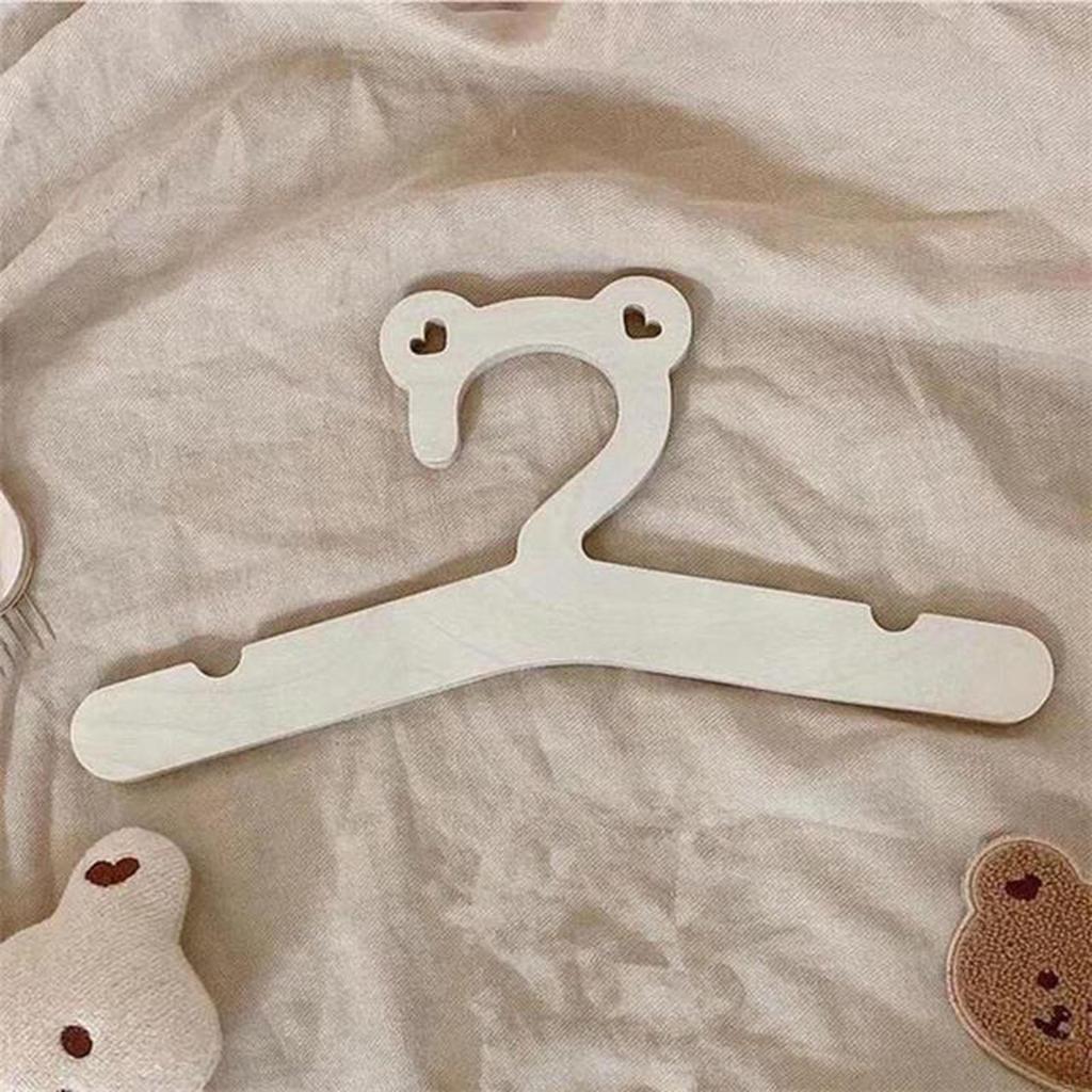 5 Pieces Children Clothes Hanger Wooden for Boys Girls Kids Present Gifts