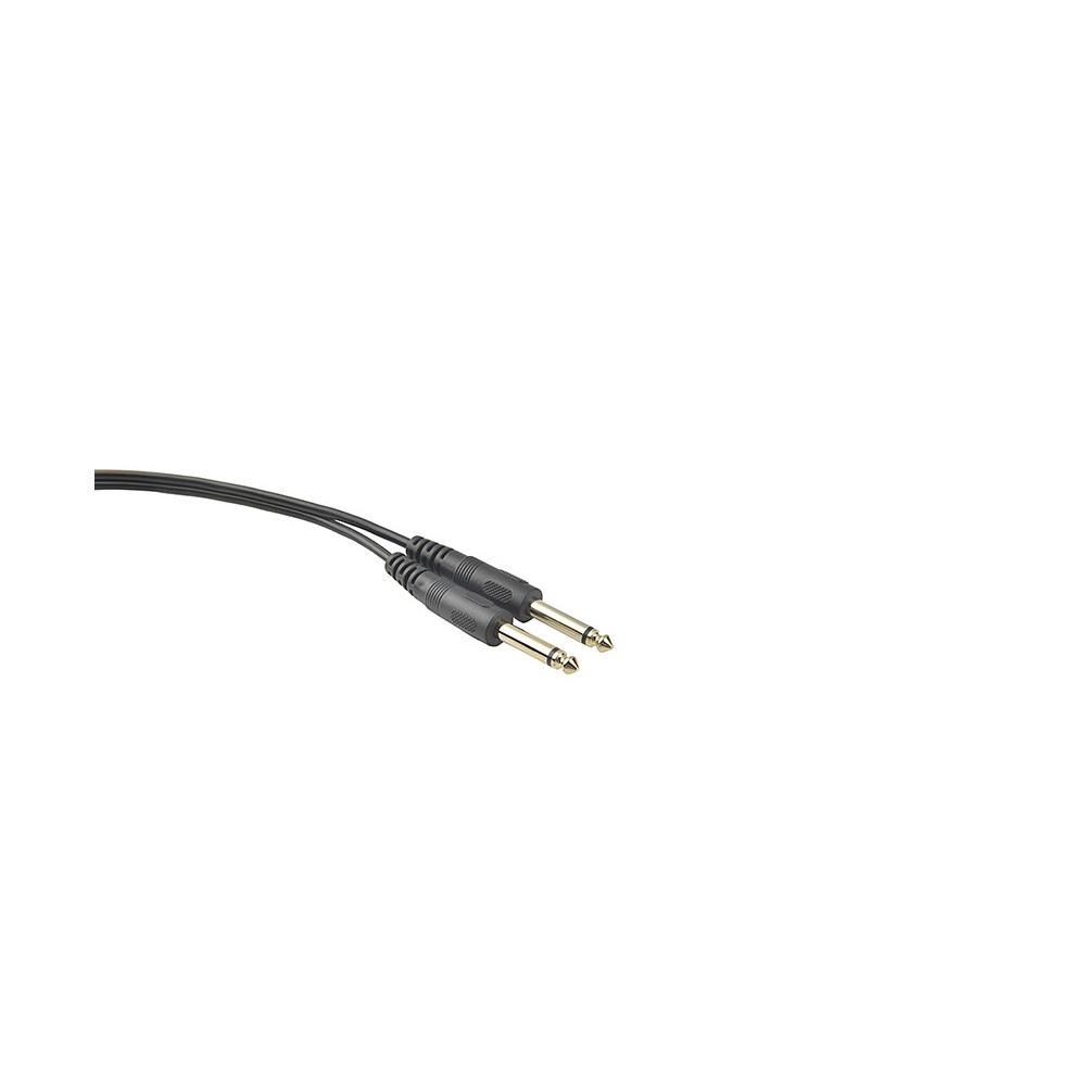3 Pin Black XLR Female To Dual 1/4" Mono Male Stereo Y Splitter Cable 1M Length