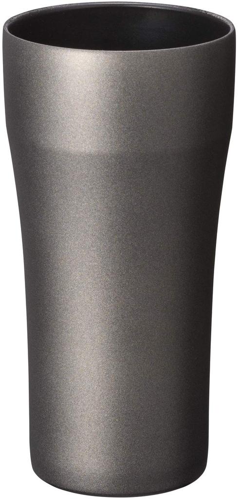 Kyocera keramická vakuově izolovaná sklenice pití pocit jako z keramického zpracování uvnitř a bez tepla Myčka nádobí za studena CERAMUG Černá Kyocera 420 ml,
