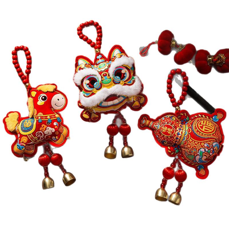 1 buc Pandantiv Ușă Anul Calului Festivalul de Primăvară Chinezesc Ornament Suspendat Dansul Leului Decorațiune Anul 2026 Accesorii DIY
