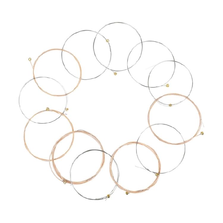 12Pcs 12-string Acoustic Guitar Strings for Beginners Performers Durable