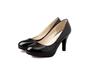 2024 Spring/Summer Women's Mid-Heel Round Toe Patent Leather Formal Shoes