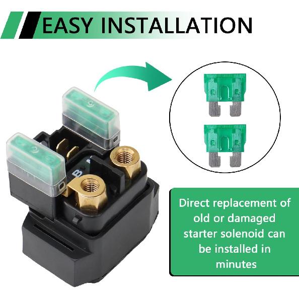 Starter Solenoid Relay for Yamaha ATV YFM 350 400 450 660 | Raptor Grizzly Big Bear Kodiak Wolverine Bruin, Starter Solenoid OEM Part Number#