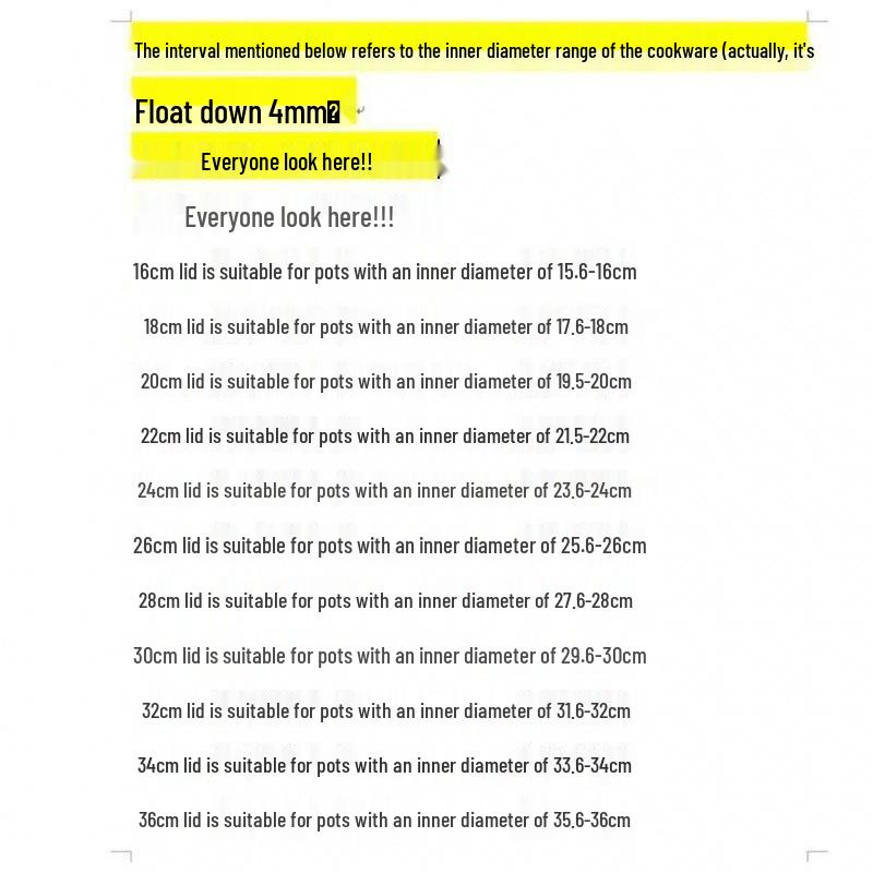 Universal Tempered Glass Stainless Steel Lid for Flat-Bottomed Pans and Woks