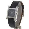 Hermes Heure H Uhr Uhren HH1.210 schwarzes Zifferblatt Edelstahl/Leder Quarz Analoge Anzeige Damen Gebraucht