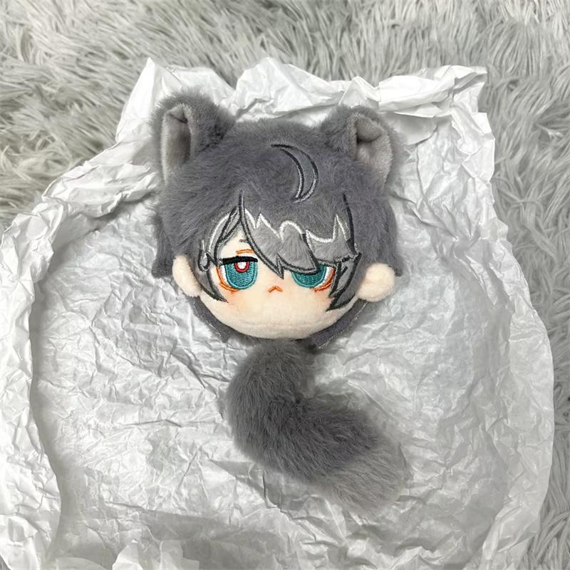 12cm Genshin Impact Alhaitham Plush Keychain Soft Stuffed Pendant Cartoon Cosplay Prop Fan Collectible Gift