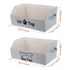 Pet Toy Box Dog Cat Toy Storage Basket Large Capacity Foldable Cotton linen Containers Pet Toys Food Organizing Boxes